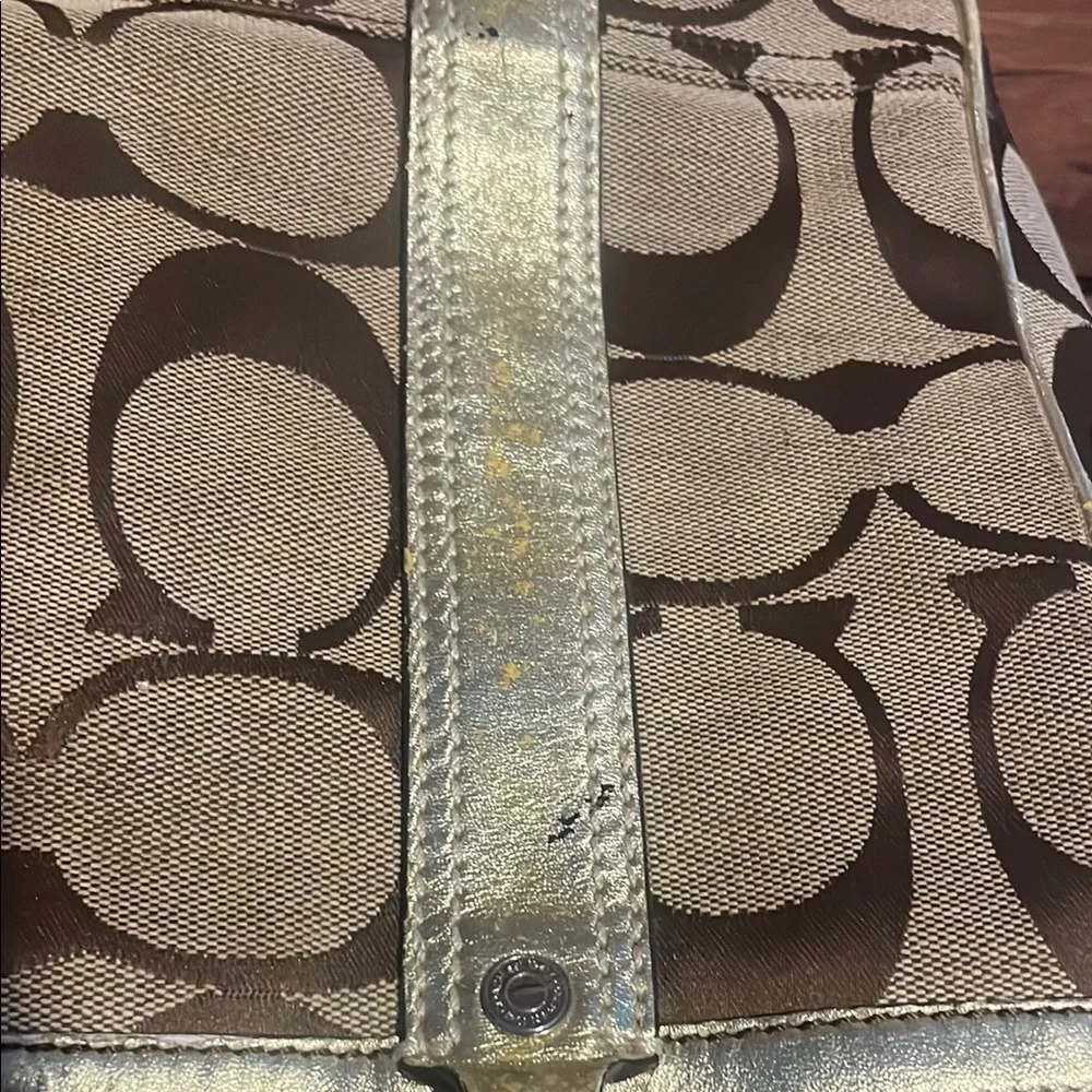 Coach Brown and Gold Tote Bag - Picture 4 of 12